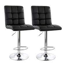 Photo 1 of Santang 2 Piece Black PU Leather Chairs With Chrome Base