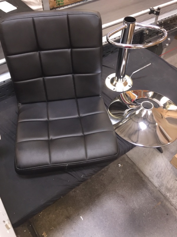 Photo 3 of Santang 2 Piece Black PU Leather Chairs With Chrome Base