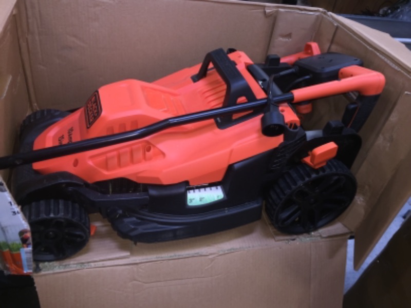 Photo 2 of BLACK+DECKER Electric Lawn Mower with Bike Handle
