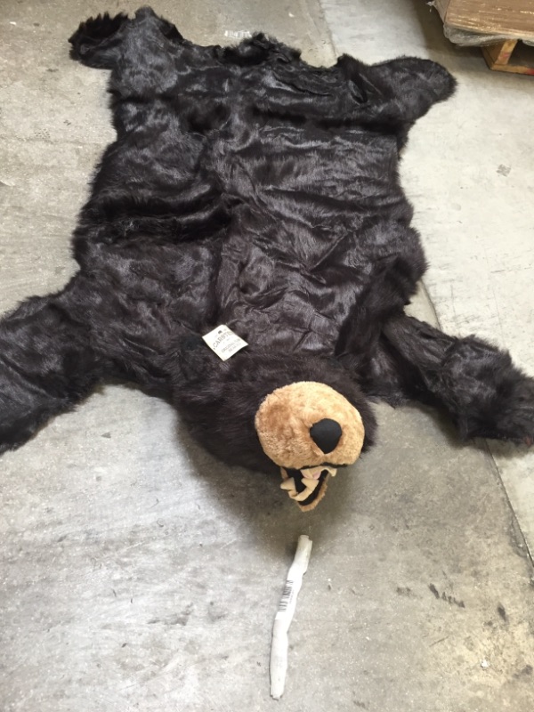 Photo 2 of Carstens Plush Black Bear Animal Rug, Large 42 x 60