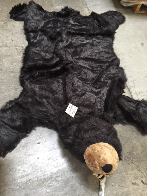 Photo 3 of Carstens Plush Black Bear Animal Rug, Large 42 x 60