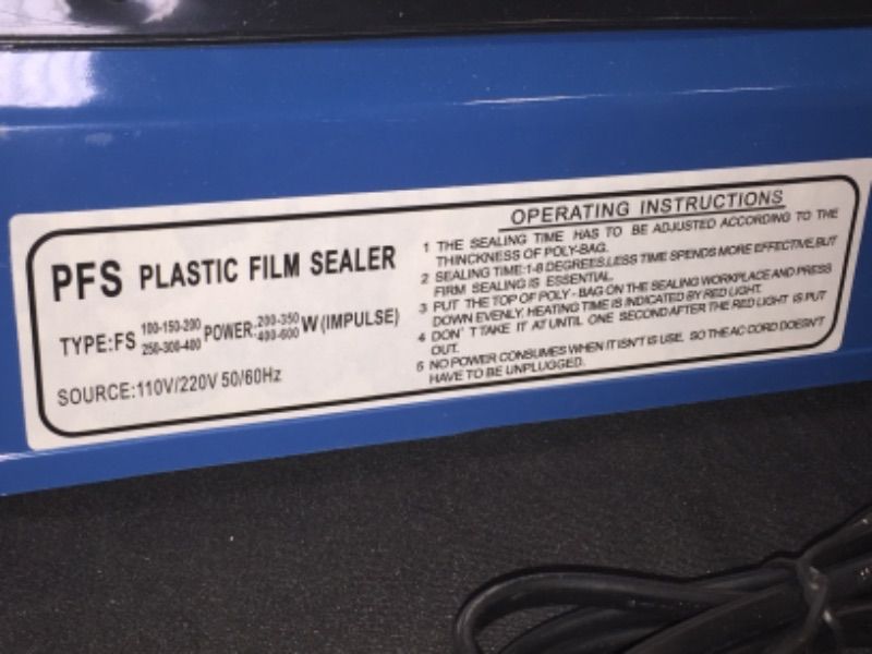 Photo 1 of 16 inch Impulse Heat Sealer Manual Bags Sealer Heat Sealing Machine Poly Bag Heat Sealer Sealing Machine for Plastic Bags PE PP Bags with Extra Replace Element Grip
