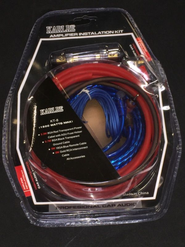 Photo 2 of Complete 2000W 4 Gauge Car Amplifier Installation Wiring Kit Amp PK2 4 Ga Red