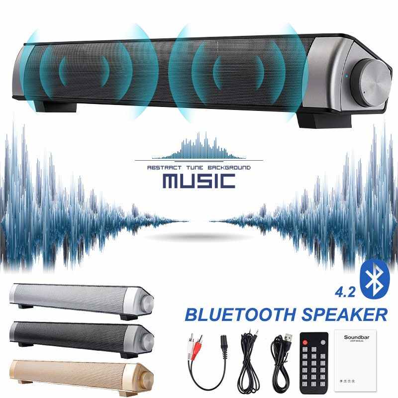 Photo 1 of Wireless Bluetooth Speaker 4.2 SoundBar Remote Control TF Card TV/Cellphone/Tablet Black