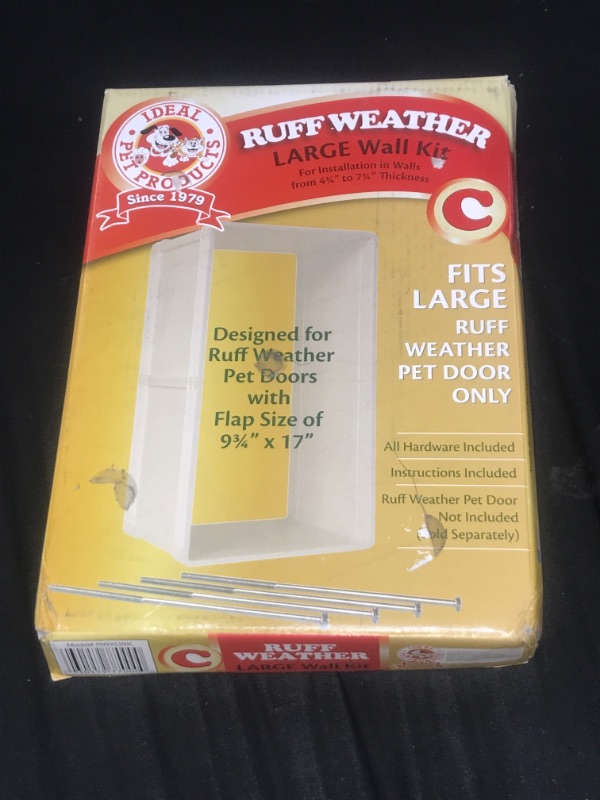Photo 2 of Ideal Ruff Weather Dog Door Wall Kit, X-Large, 17"L x 7.25"W x 9.75"H