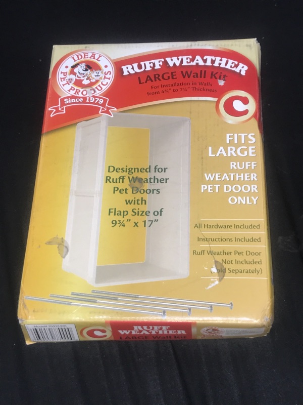 Photo 1 of Ideal Ruff Weather Dog Door Wall Kit, X-Large, 17"L x 7.25"W x 9.75"H