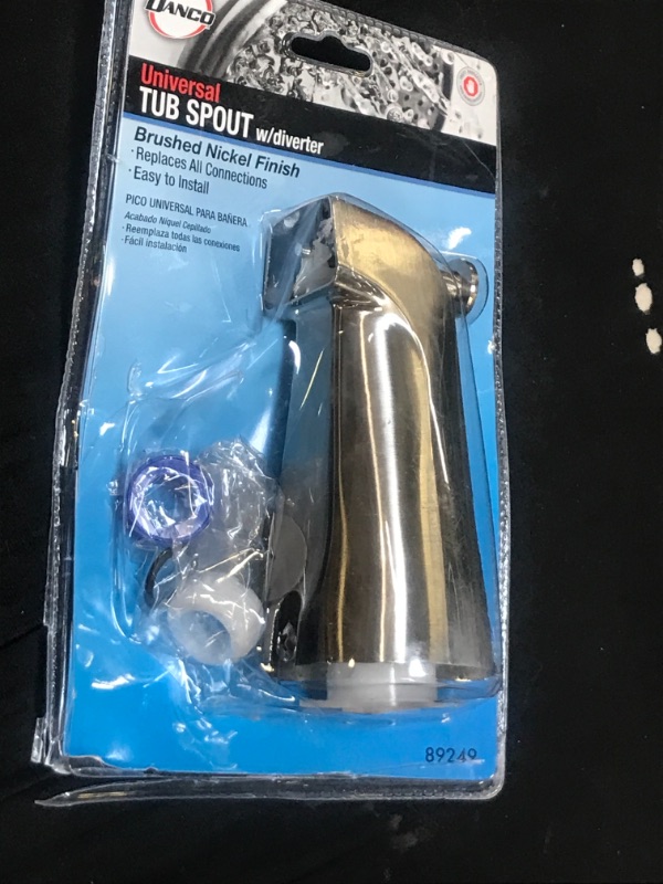 Photo 1 of Diverter Tub Spout with Slip Fit and IPS Connection in Brushed Nickel