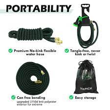 Photo 1 of 3/4 in. 50 ft. Expandable Garden Hose Flexible Water Hose with 10 Function Nozzle Durable 3750D Water Hose No Kink