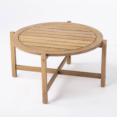Photo 1 of Bluffdale Wood Patio Coffee Table - Threshold™ designed with Studio McGeE