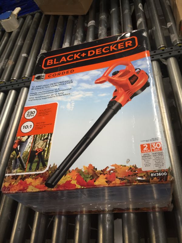 Photo 2 of Black and decker corded leaf blower