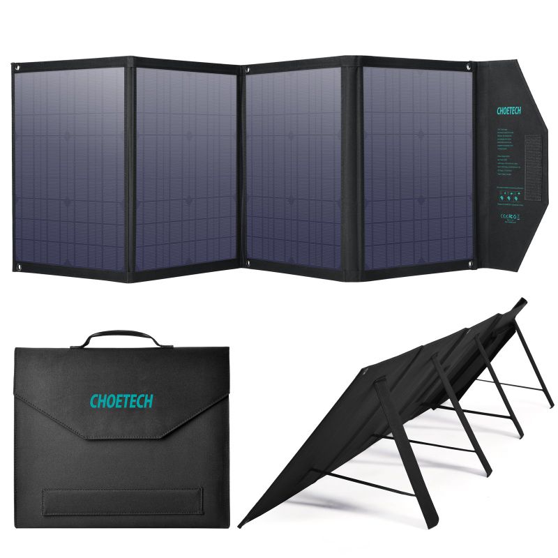 Photo 3 of Solar Panel Portable Charger 80W 18V USB C Solar Panels Charger With USB C PD 30W