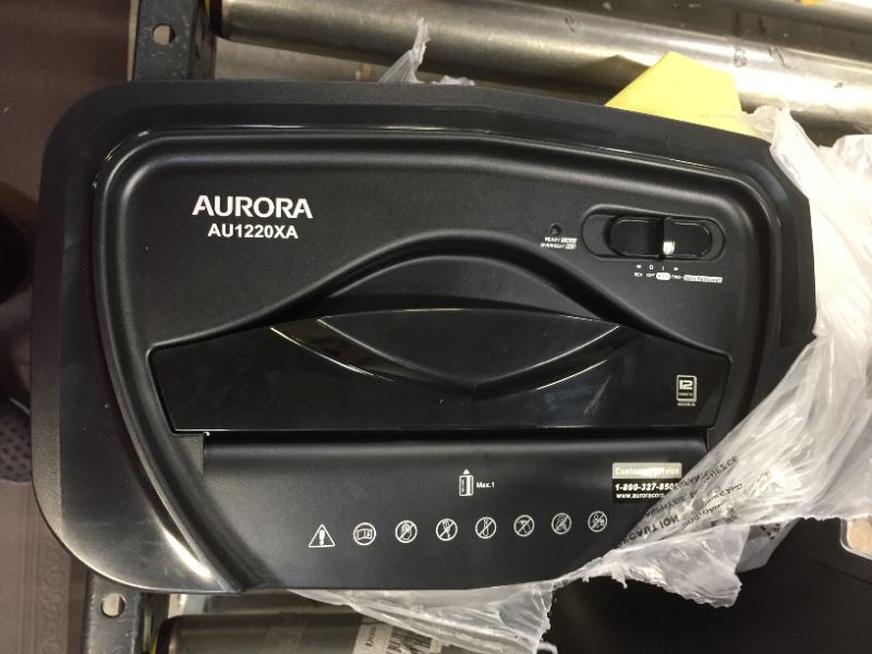 Photo 2 of Aurora AU1220XA 12 Sheet Crosscut Paper and Credit Card Shredder with 5.2 gal Wastebasket