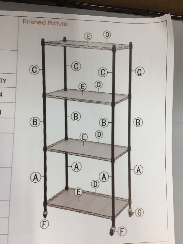 Photo 1 of 4 TIER METAL STORAGE RACK