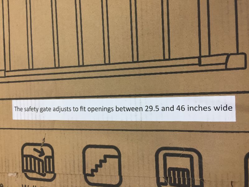 Photo 3 of Cumbor 46” Auto Close Safety Baby Gate, Extra Tall and Wide Child Gate, Easy Walk Thru Durability Dog Gate for The House, Stairs, Doorways. Includes 4 Wall Cups, 2.75-Inch and 8.25-Inch Extension
