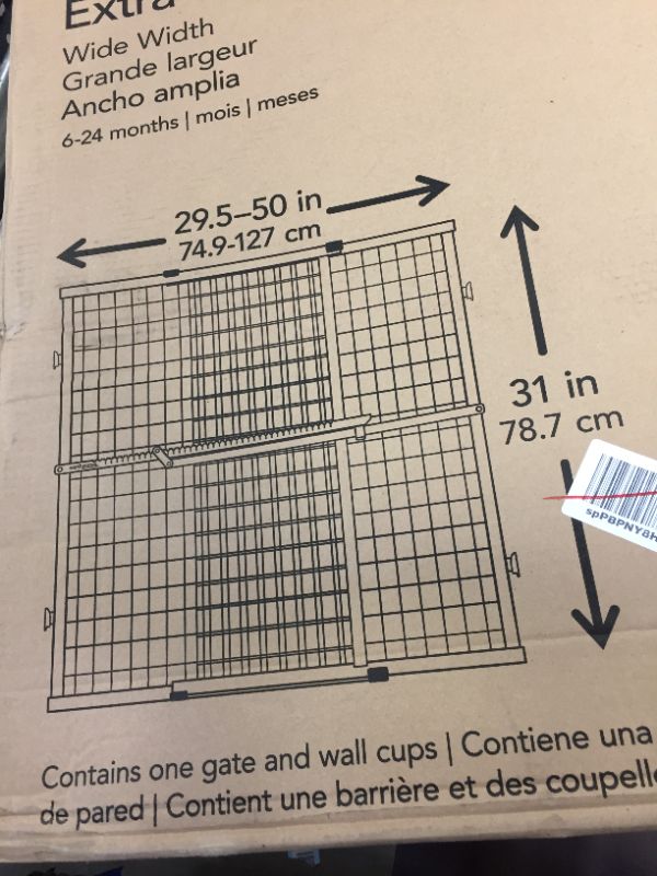 Photo 5 of North States Extra-Wide Wire Mesh Adjustable Wood Baby/Child & Pet Gate | 4615