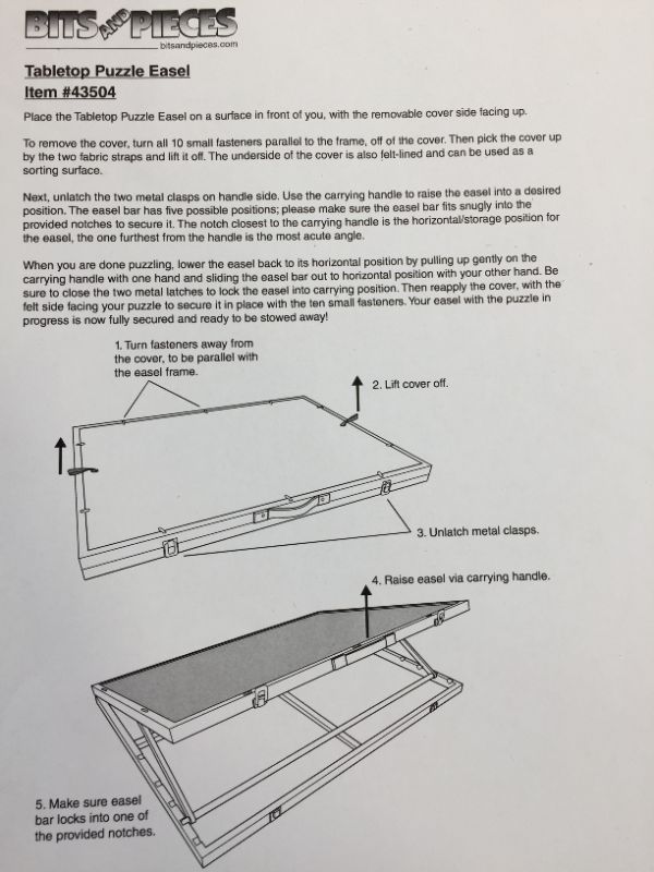 Photo 1 of tabletop puzzle easel