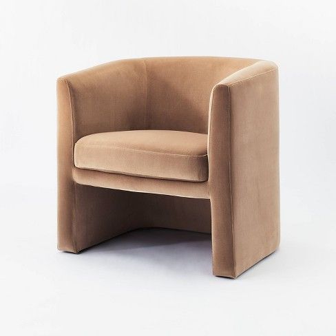 Photo 1 of 
Target
Vernon Upholstered Barrel Accent Chair Light Brown Velvet - Threshold™ designed with Studio McGee

