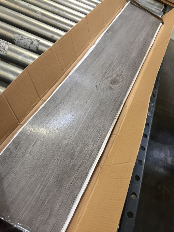 Photo 2 of Achim Home Furnishings Achig VFP1.2GO10 Nexus 1.2Mm Vinyl Floor Planks, 6 Inches x 36 Inches, Light Grey Oak, 15 Sq Ft
