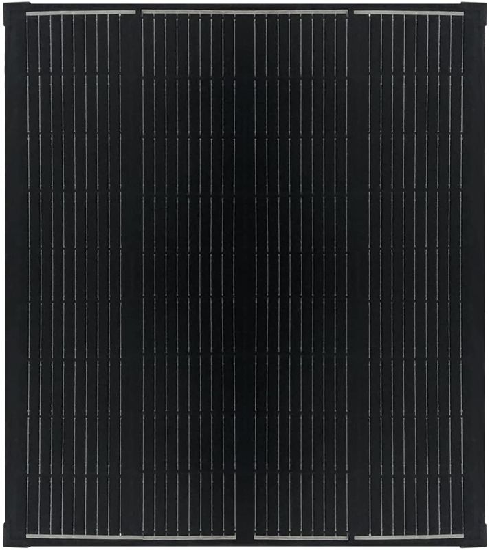 Photo 1 of Hooraysun 100W 12V High Efficiency Cell Black Off-Grid Solar Panel with12 AWG 30 inch Cable and IP67 Waterproof MC-4 Connector Plus Corner Protector for RV,Boat,Camping,ETC
