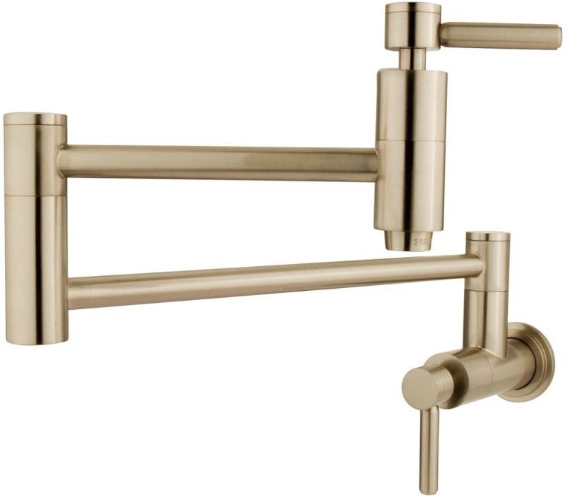 Photo 1 of Elements of Design ES8108DL South Beach Wall Mount Pot Filler, 13", Brushed Nickel
