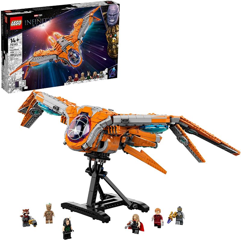 Photo 1 of LEGO Marvel The Guardians’ Ship 76193 Space Battleship Building Kit; 6 Minifigures Include Star-Lord and Thor; New 2021 (1,902 Pieces)
