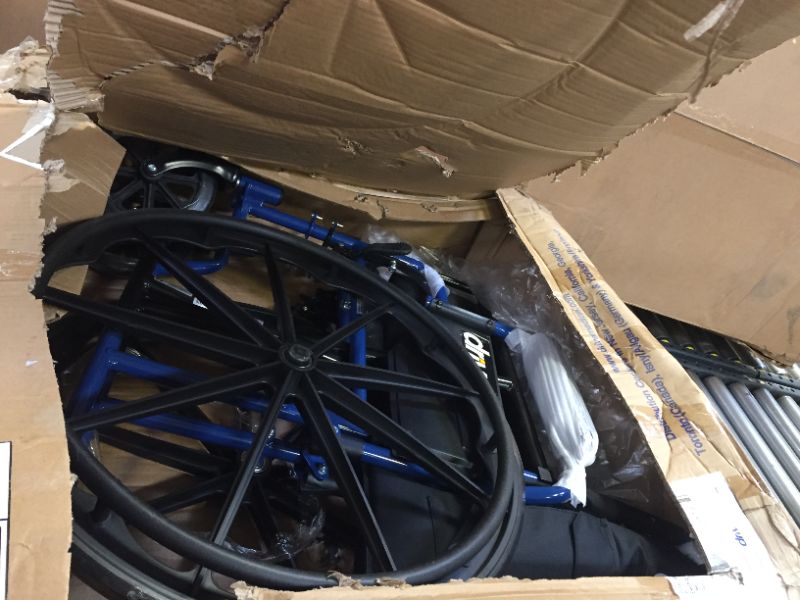 Photo 1 of Drive Medical Blue Streak Wheelchair with Flip Back Desk Arms, Swing Away