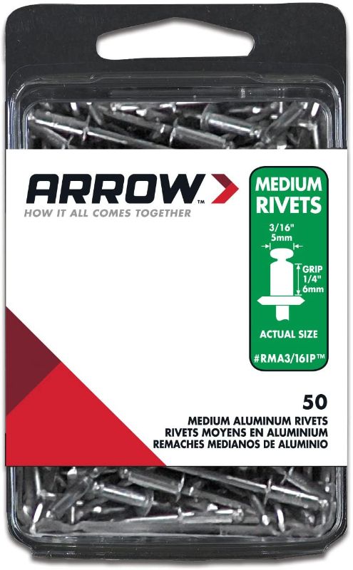 Photo 1 of Arrow 3/16 In. x 1/4 In. Aluminum IP Rivet (50 Count)