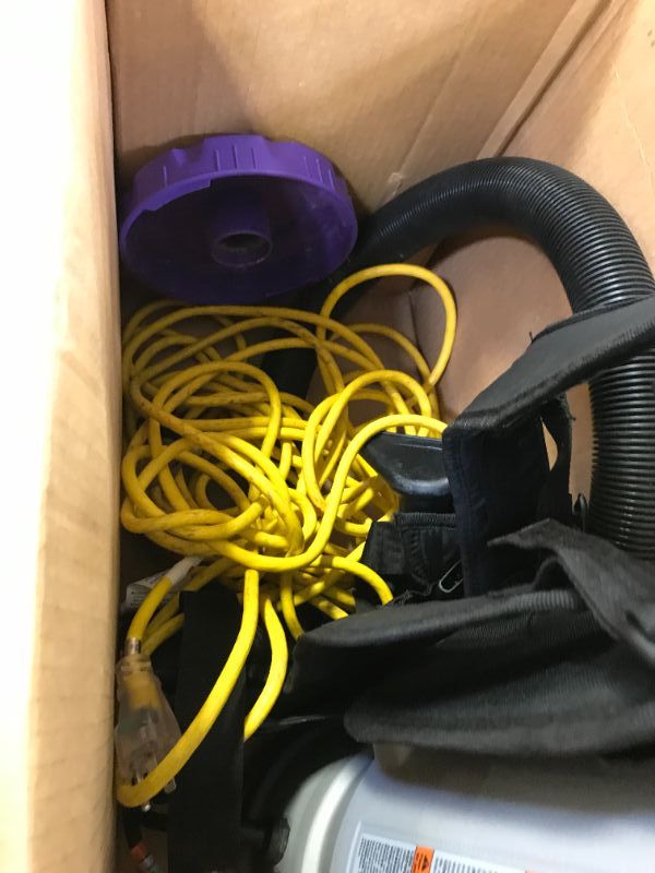 Photo 1 of ProTeam Backpack Vacuums Super QuarterVac Commercial Backpack Vacuum Cleaner with HEPA Media Filtration and 2Piece Wand Tool Kit 6 Quart Cordedmissing alot of parts