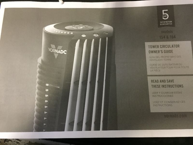 Photo 1 of Vornado 143 Whole Room Air Circulator Tower Fan