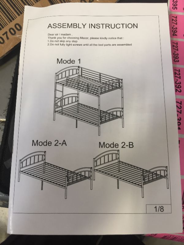 Photo 1 of Single Bunk bed (black)