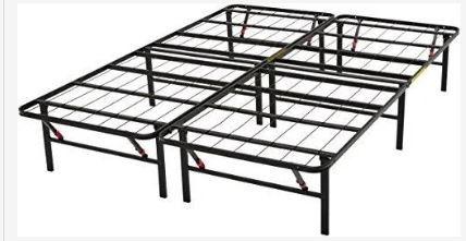 Photo 1 of AmazonBasics Foldable, 14" Metal Platform Bed Frame with Tool-Free ASSEMBLY, No Box Spring Needed - Queen