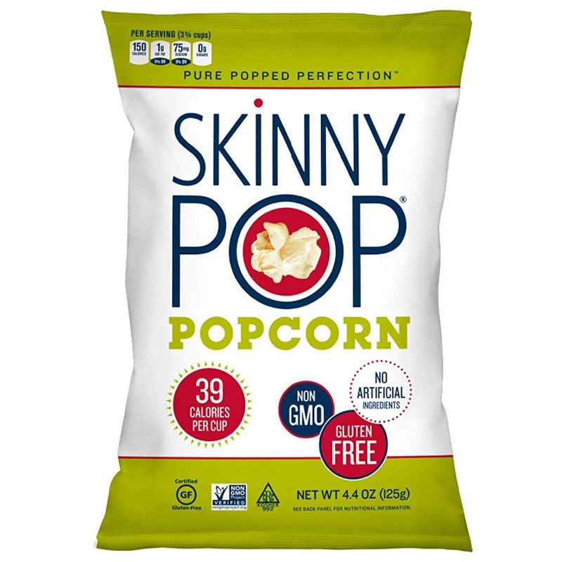 Photo 1 of 
SkinnyPop Orignal Popcorn, 4.4oz Grocery Size Bags, Skinny Pop, Healthy Popcorn Snacks, Gluten Free