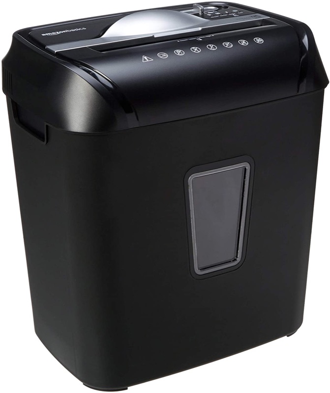 Photo 1 of AmazonBasics 12-Sheet Cross-Cut Paper and Credit Card Home Office Shredder (Renewed)