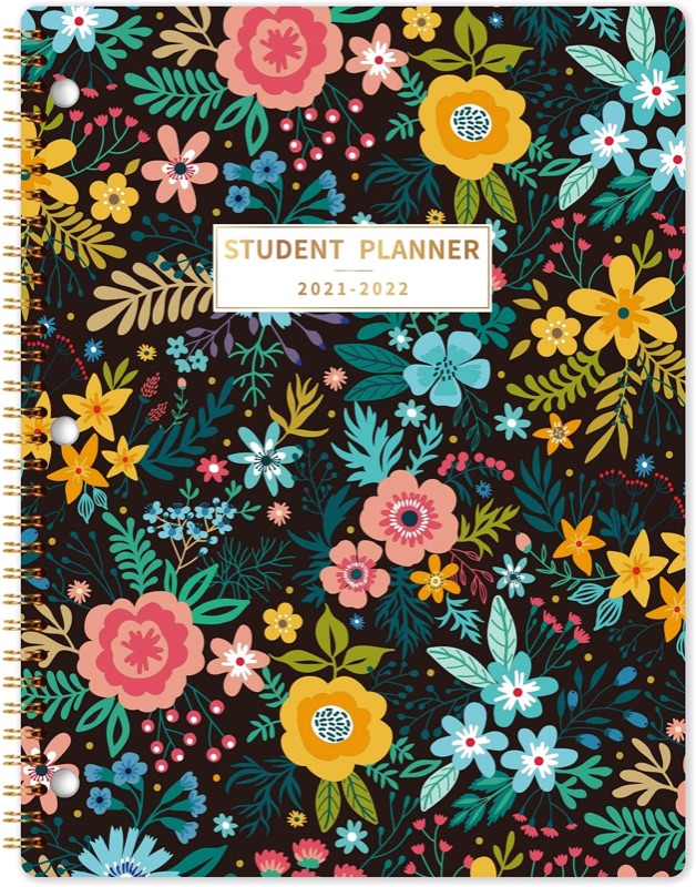 Photo 1 of 2021-2022 Student Planner - Student Planner 2021-2022 for School Year, July 2021- June 2022, 11"x 9", Weekly Lesson Planner with Stickers, Flexible Hardcover, Monthly Tabs & Twin-Wire Binding PACK OF 4