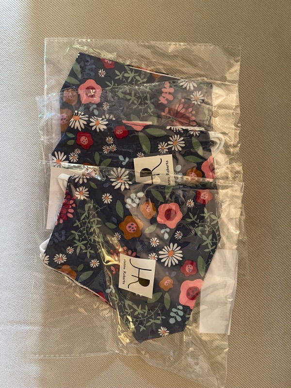 Photo 1 of 3 pack navy floral masks