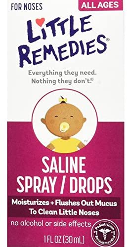 Photo 1 of 2 pack Little Noses Saline Spray/Drops for Dry for Stuffy Noses, 1-Ounce (30 ml)