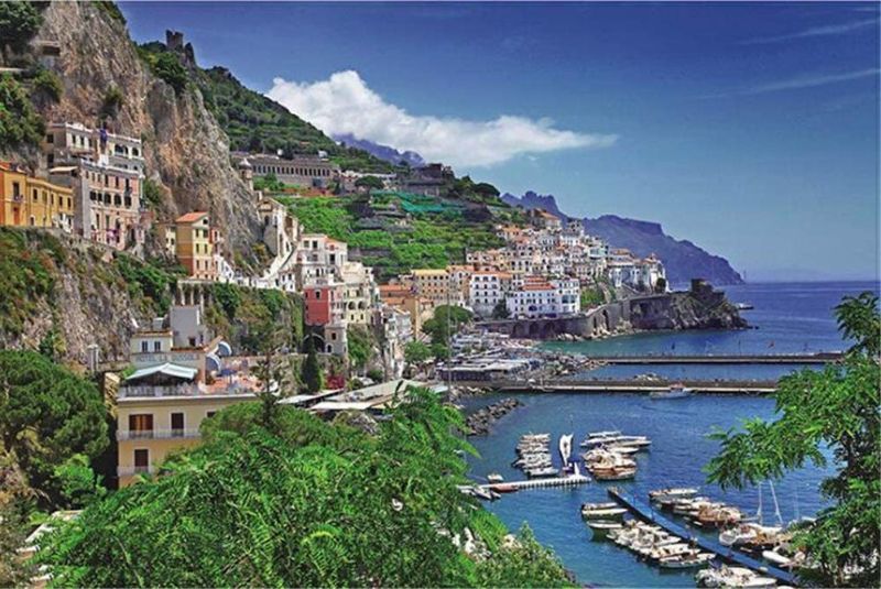 Photo 1 of 1000 Piece Italy Positano Aegean Sea Amalfi Coast Seaport Picture Landscape Home Photo Frame Wall Decoration Wooden Jigsaw Puzzle