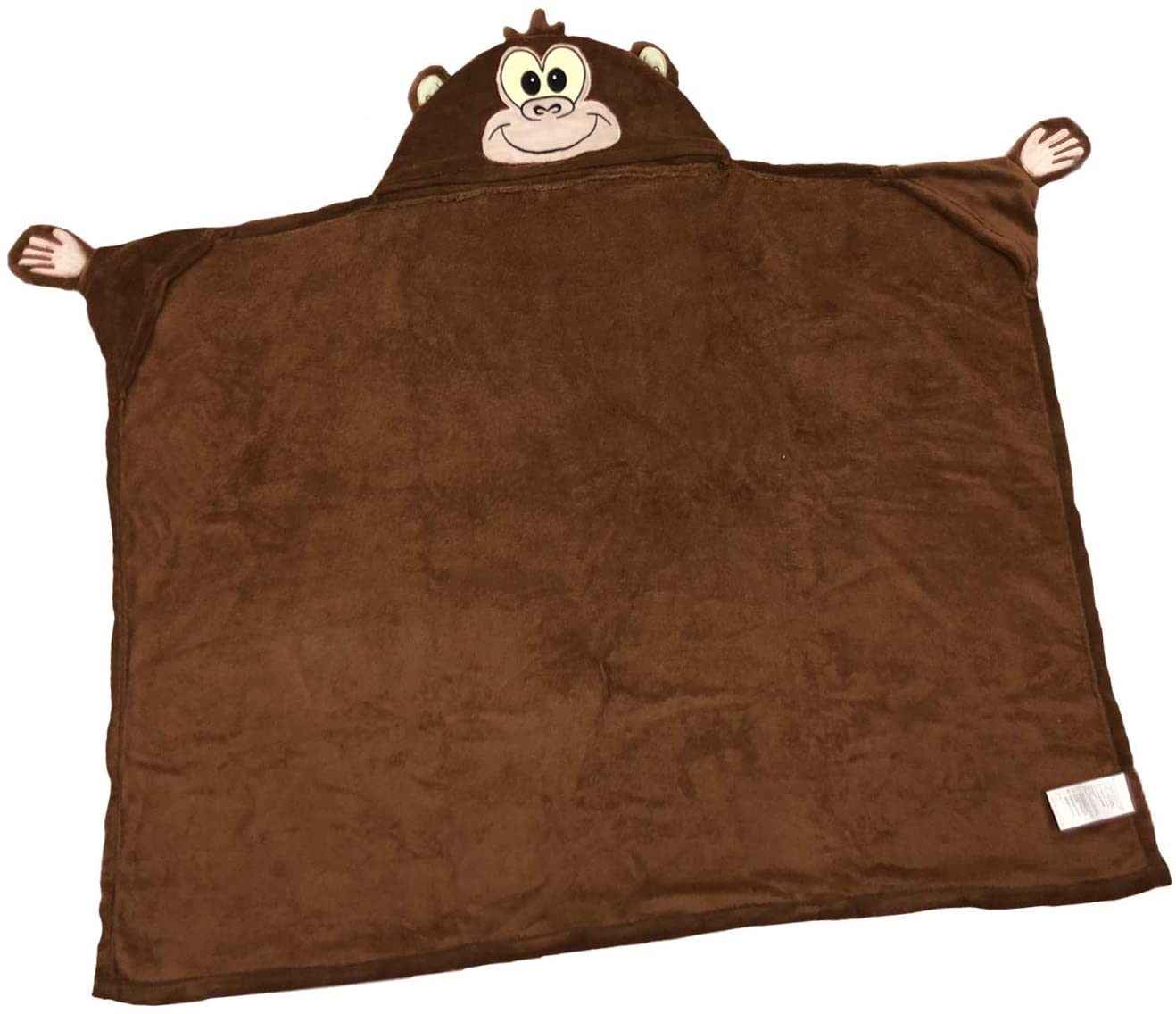 Photo 1 of Bright Eyes Blanket - Super Soft Blanket for Kids - Hooded, Blanket, Robe - Comfy Throw Blanket, Brown Monkey; Warm Fuzzy Blanket, Stuffed Animal Blanket - Machine Washable - Perfect for Sleepovers!
