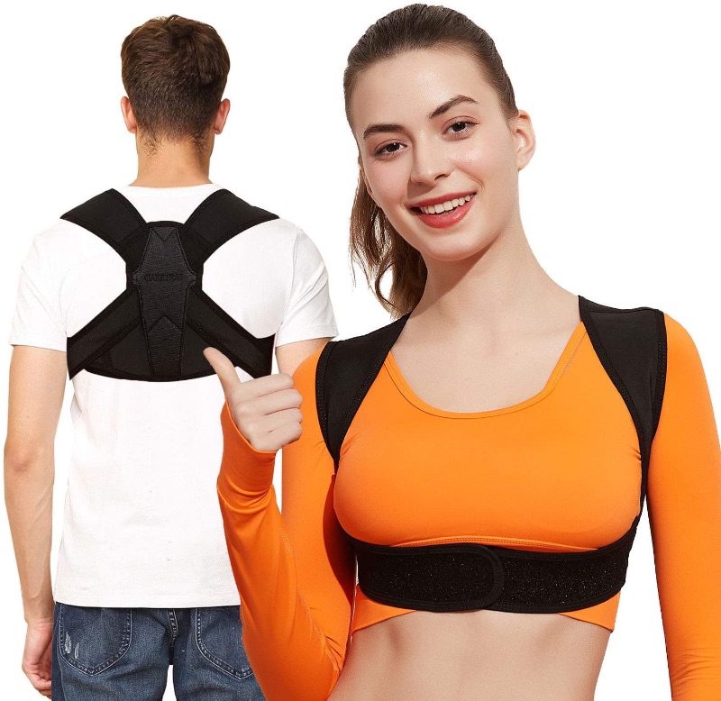 Photo 1 of Posture Corrector for Women and Men, Caretras Adjustable Upper Back Brace for Clavicle Support and Providing Pain Relief from Neck, Shoulder, and Upright Back (XL(36"-44" inch))