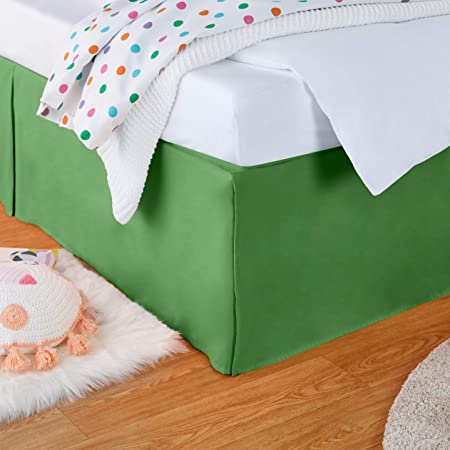 Photo 1 of Amazon Basics Kids Pleated Bed Skirt - Twin, Grass Green
