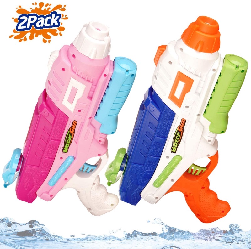 Photo 2 of 2 Pack Water Guns for Kids Adults 600CC Blaster 32 Ft Long Range Squirt Guns Pool Beach Sand Toys Water Pistol