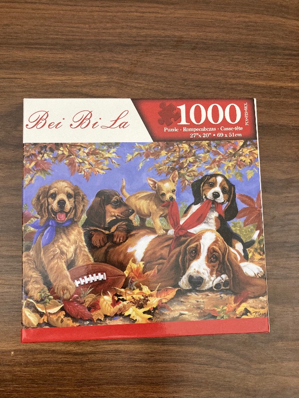 Photo 2 of 1000 Piece Puzzles for Adults Jigsaw Puzzles 1000 Pieces Pack and up with Large Nature Funny Mystery Puzzle New Years Christmas Board Games Toys Gift Box of Kids Friends Family-Cute Dogs