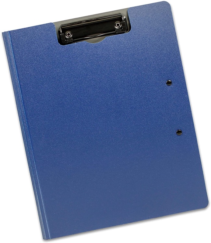 Photo 1 of TOTiyea Clipboard Folder, File Cover Folder Clipboard with Double Metal Clip,Sand-Textured Clipboard for Letter Size or A4 Size,Navy Blue 3 Pack