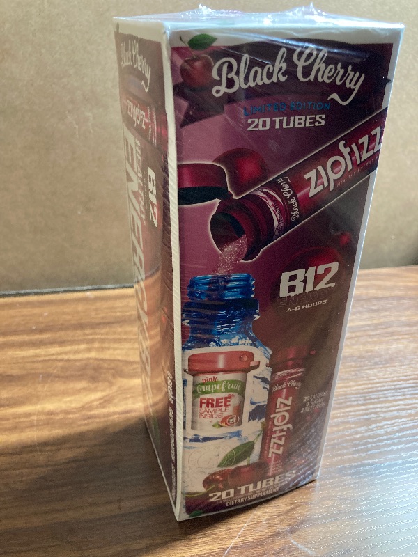Photo 2 of Zipfizz Energy Drink Mix - Black Cherry (20 ct)
EXP 10/22