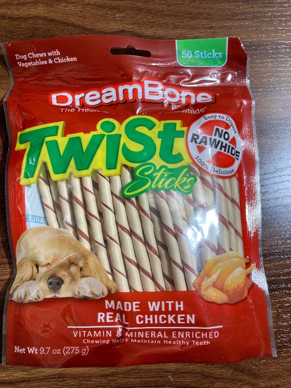 Photo 1 of DreamBone DreamBone Twist Sticks 50ct chicken
BEST BY 12/29/2023