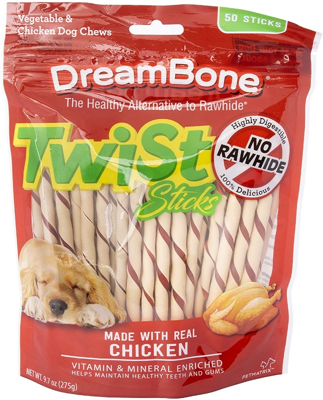 Photo 1 of DreamBone DreamBone Twist Sticks 50ct chicken
BEST BY 12/29/2023