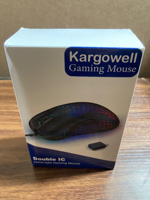 Photo 1 of Lightweight Gaming Mouse Wired, Ergonomic Honeycomb Shell Computer Gamer Mice, 6 Adjustable DPI with Accurate Game Optical Sensor and RGB Backlight for Office PC MacBook and Laptop.