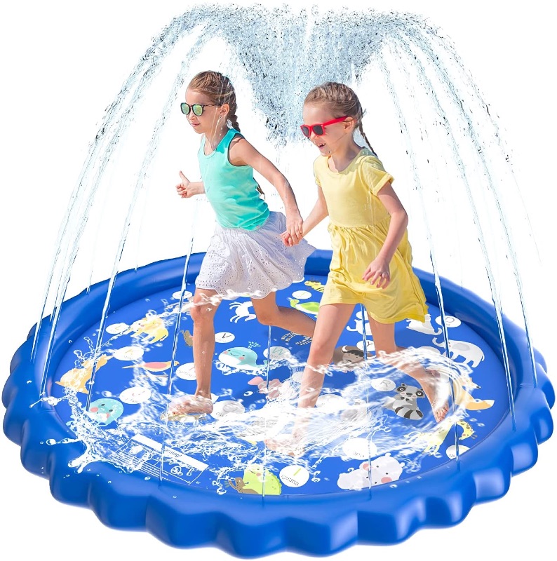 Photo 1 of HIP4FUN Splash Pad, Sprinkler for Kids Toddlers 68" Summer Outdoor Water Toys Splash Pad for Wading and Learning, Sprinkler Play Mat Outside Backyard Pool Party for Babies Boys Girls Children Dogs
Brand: HIP4FUN