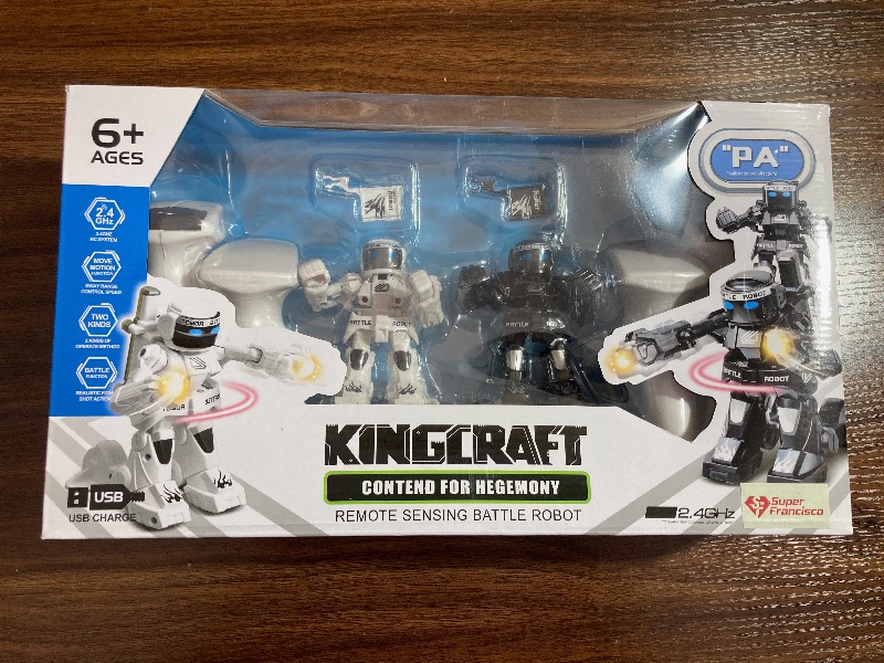 Photo 1 of Combat robot remote control White Black kingcraft battle robot