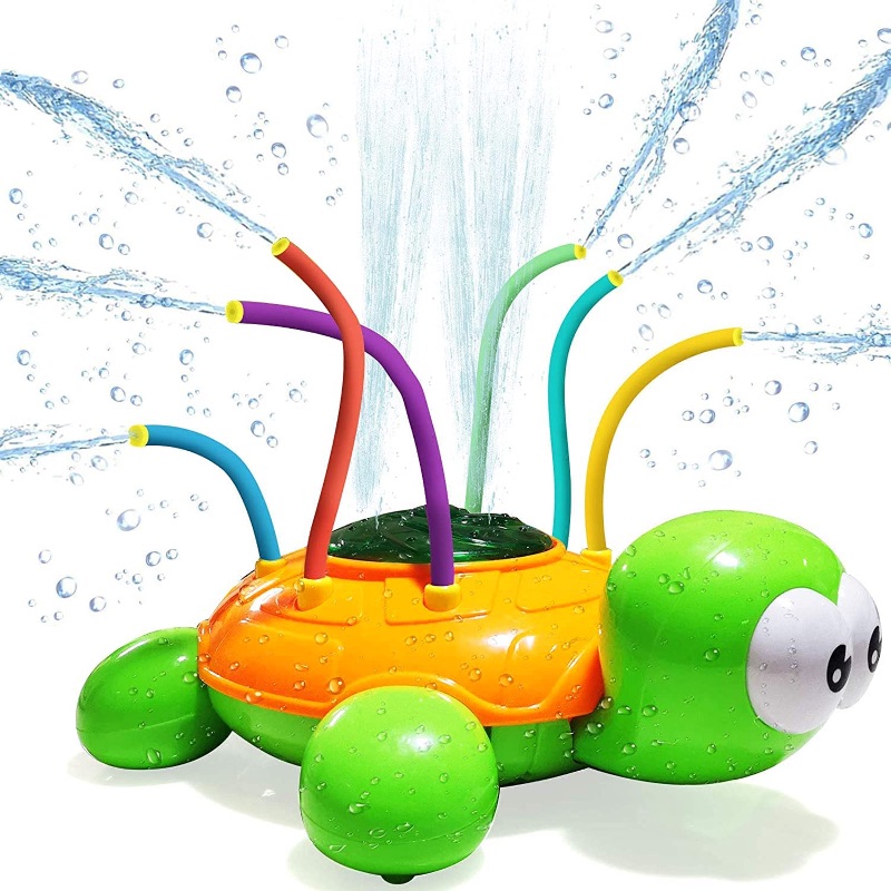 Photo 1 of Outdoor Water Spray Sprinkler for Kids and Toddlers, Backyard Spinning Turtle Sprinkler Toy with Wiggle Tubes, Splashing Toy for Summer, Outside Garden Lawn Water Toys Gifts for 3 4 5 6 Boys and Girls